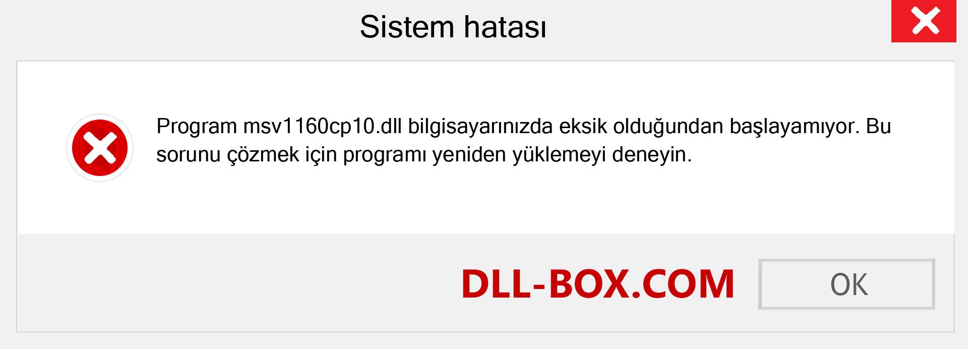 msv1160cp10.dll dosyası eksik mi? Windows 7, 8, 10 için İndirin - Windows'ta msv1160cp10 dll Eksik Hatasını Düzeltin, fotoğraflar, resimler